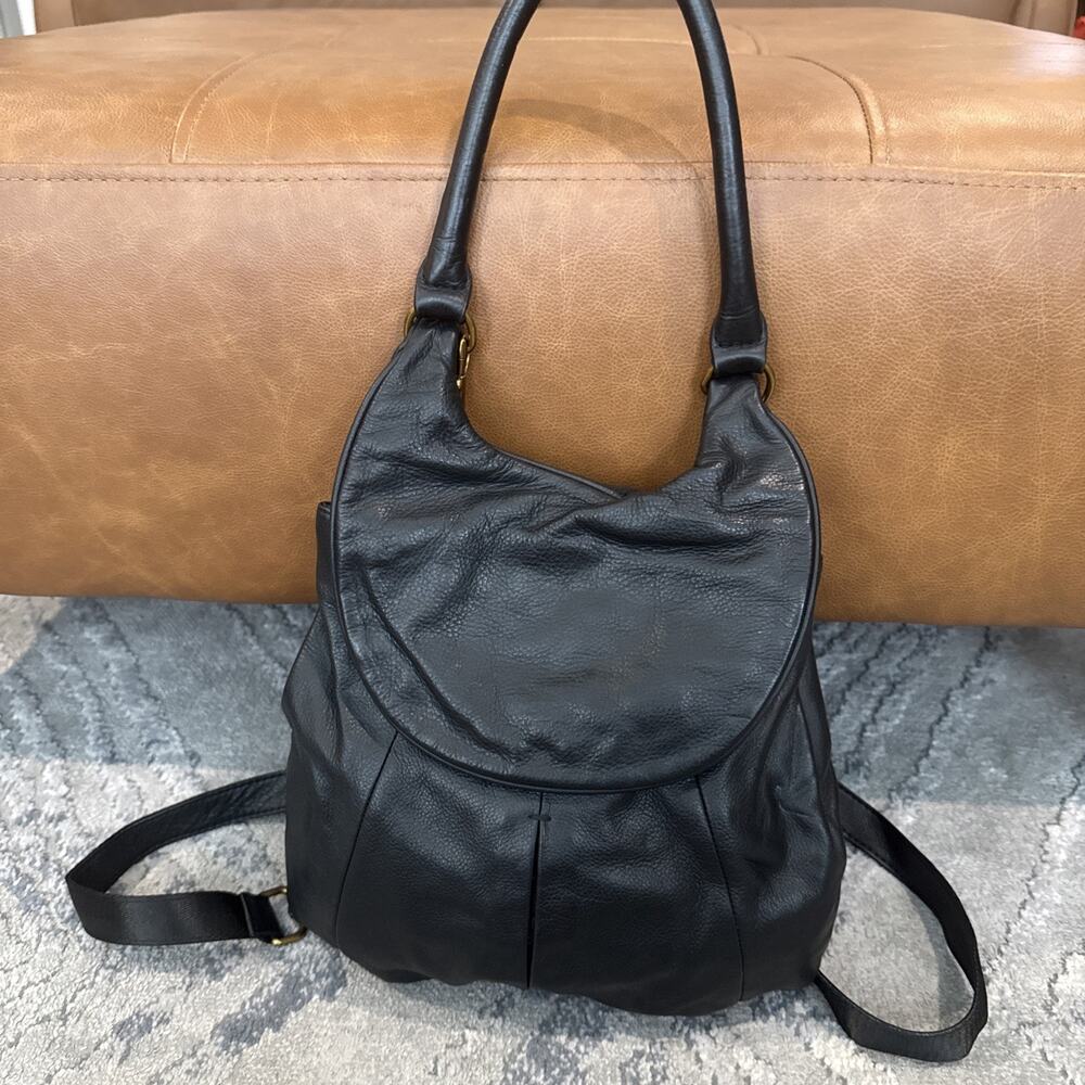 American Leather Co Black Leather Backpack Brandy Catalina Conv